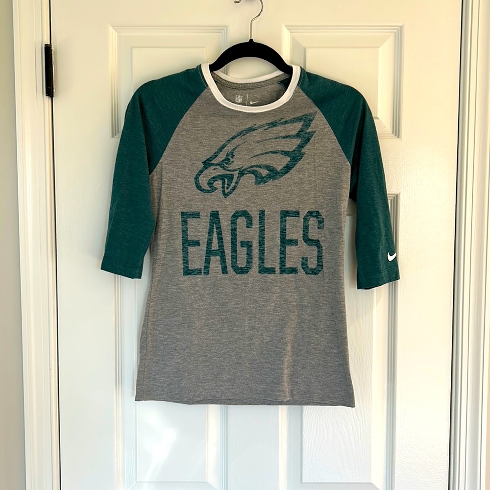 3 quarter sleeve Eagles shirt